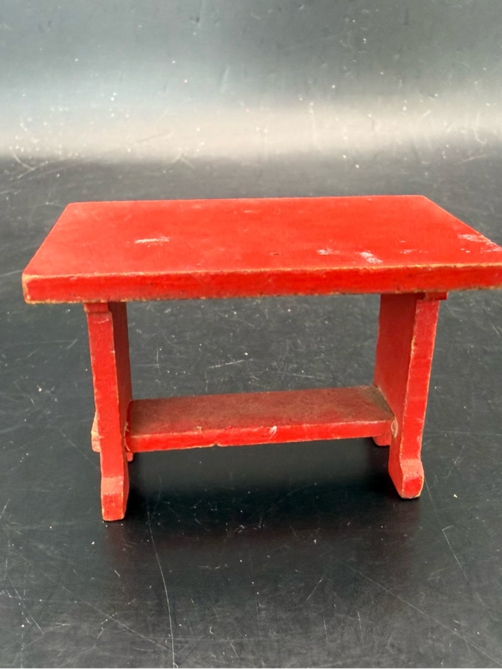 VTG 30’s Strombecker Living Room Set Red Wooden Dollhouse Furniture 4 Piece Lot - Picture 14 of 16